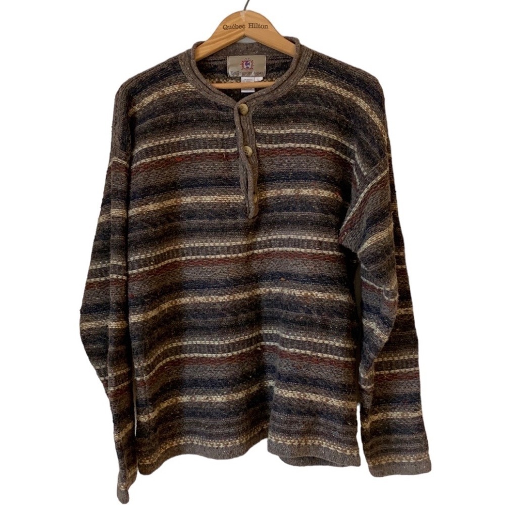 The Territory Ahead Vintage Multi Colour Wool Blend Pullover Sweater Size Large